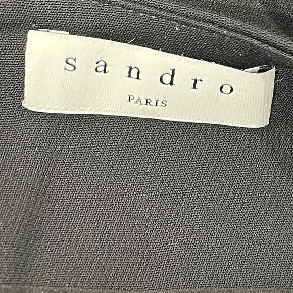 Sandro Paris Stud Embellished Midi Pleated Black Debby Wrap Skirt Size 3 US 8 - Picture 12 of 12